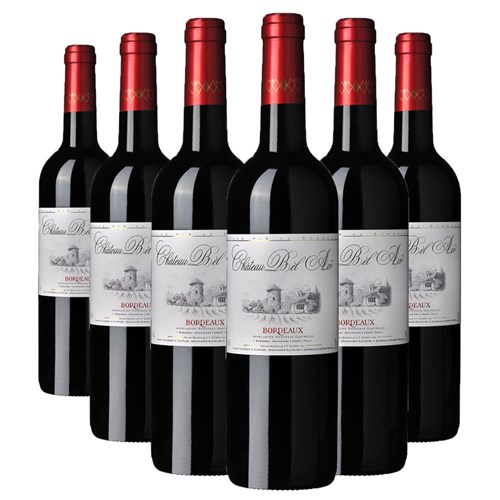 Case of 6 Chateau Bel Air Bordeaux 75cl Red Wine